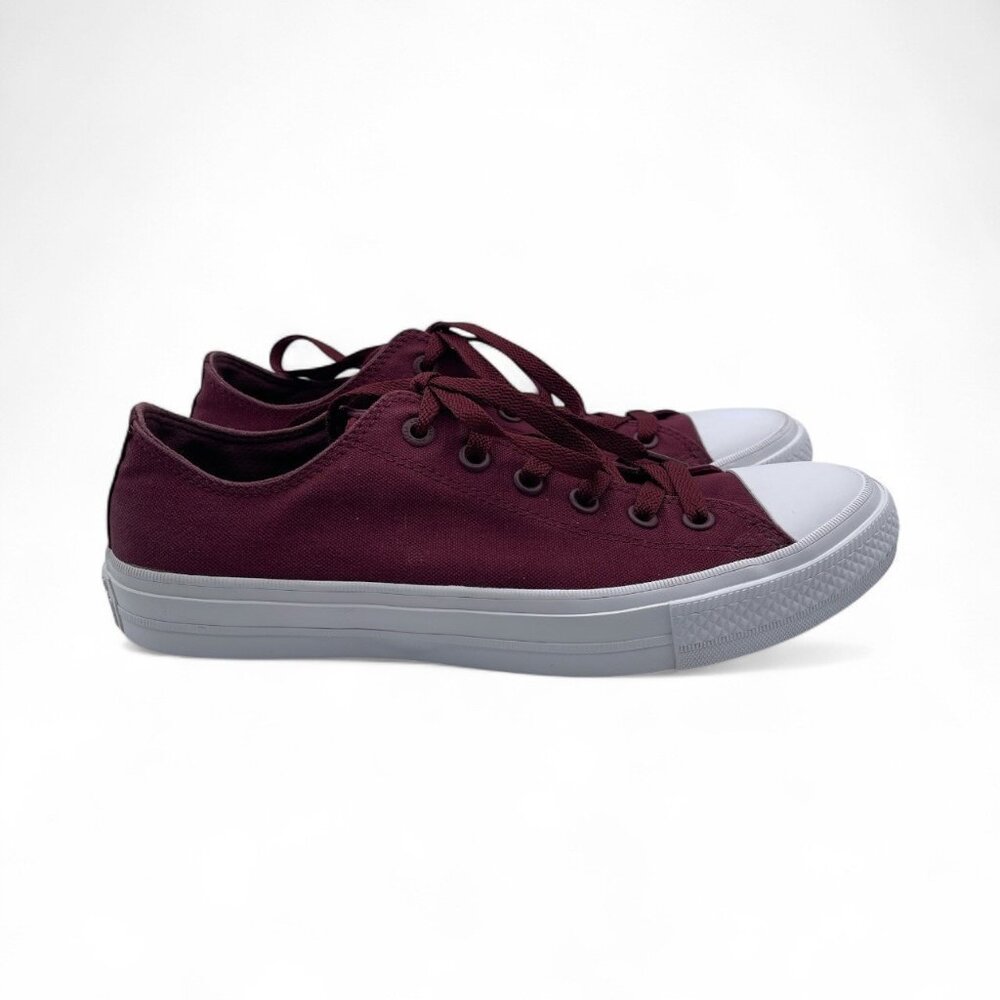 Converse Lunarlon II Low Women Sz 10 Maroon Chuck Taylor All Star Low Sneakers